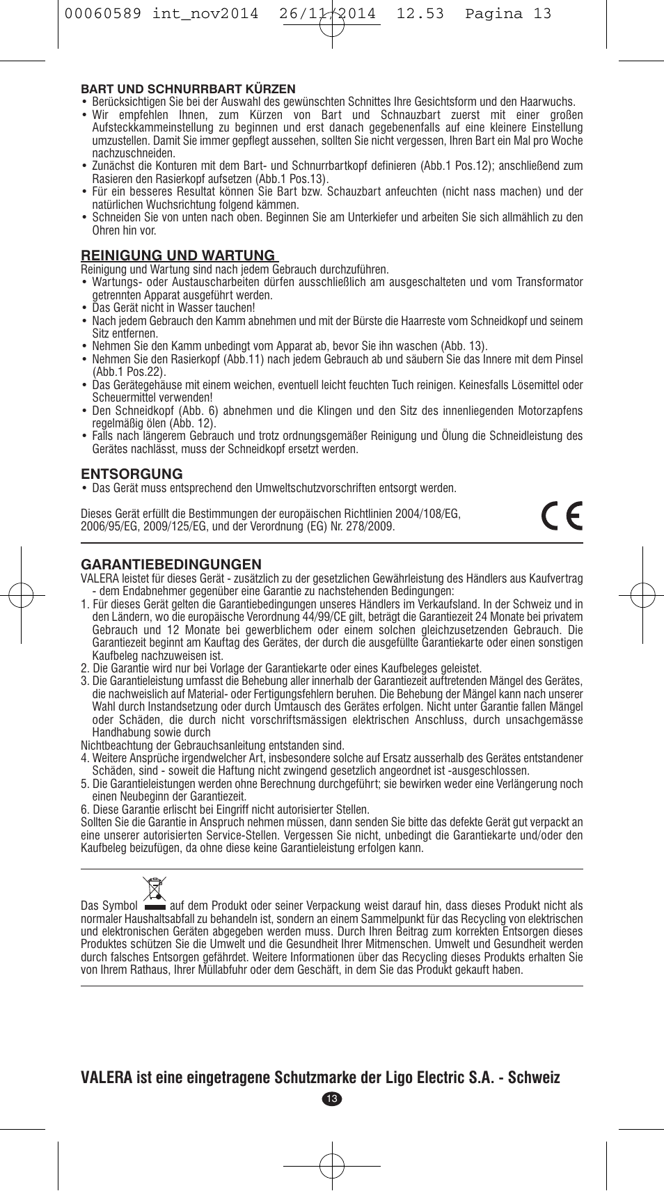 VALERA SYSTEMA User Manual | Page 9 / 86