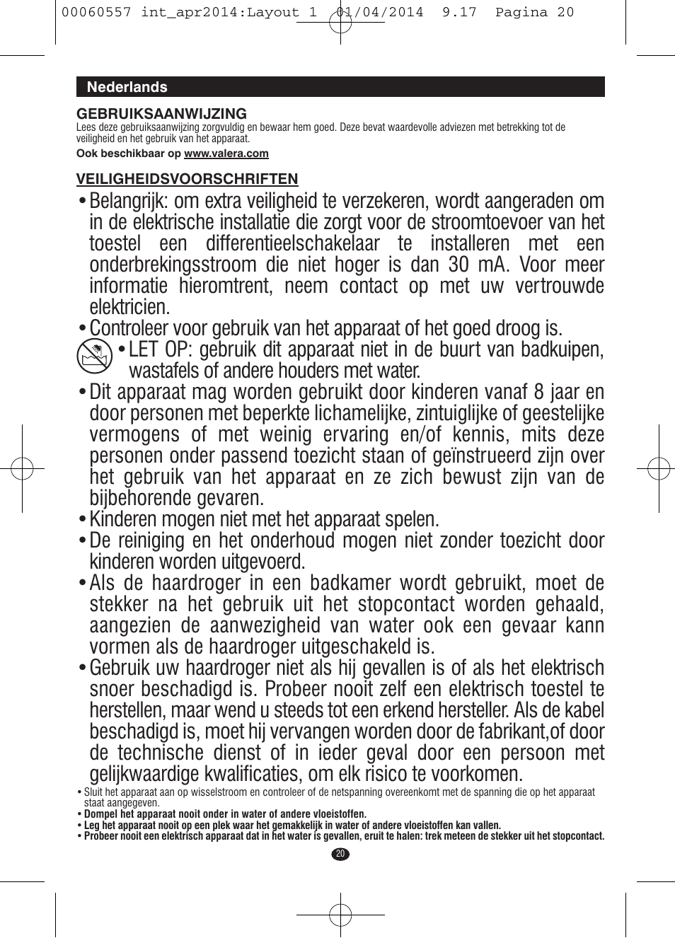 VALERA ManiSwiss Professional User Manual | Page 18 / 82