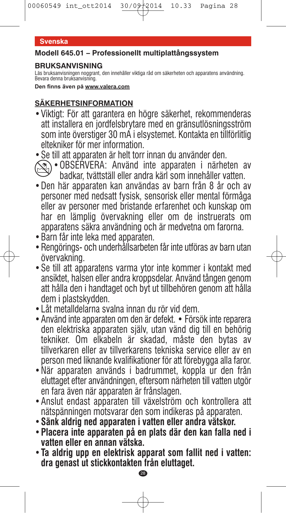 VALERA X-STYLE User Manual | Page 26 / 78