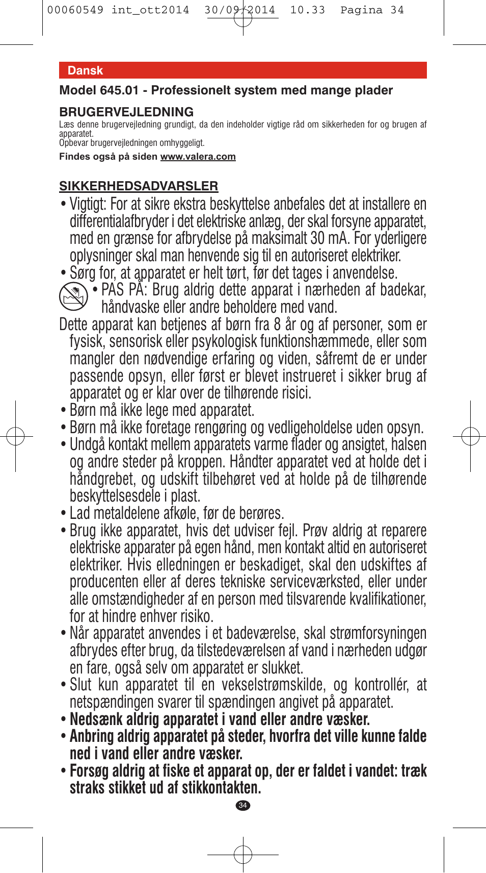 VALERA X-STYLE User Manual | Page 32 / 78