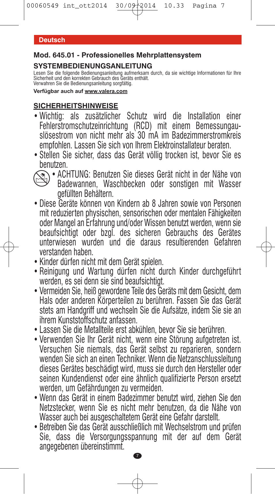 VALERA X-STYLE User Manual | Page 5 / 78