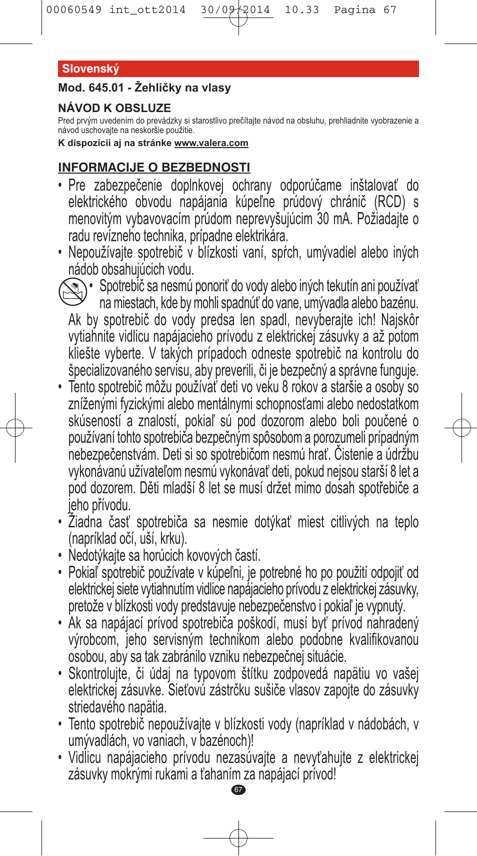 VALERA X-STYLE User Manual | Page 65 / 78