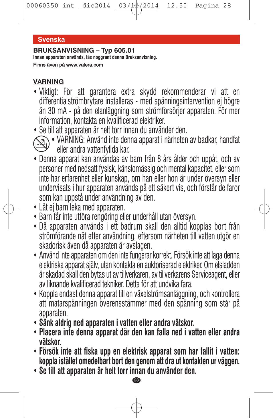 VALERA QUICK 24 User Manual | Page 26 / 74