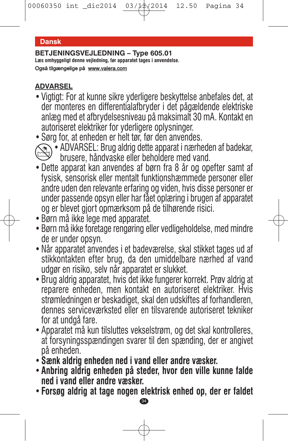 VALERA QUICK 24 User Manual | Page 32 / 74