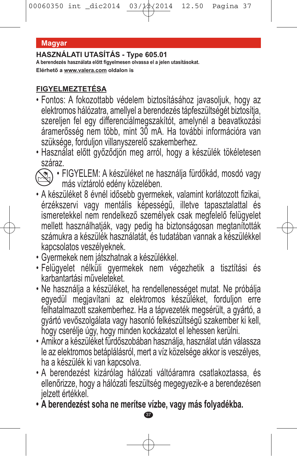 VALERA QUICK 24 User Manual | Page 35 / 74