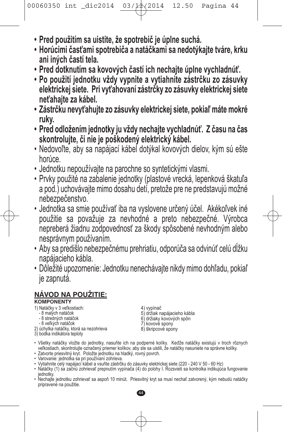 VALERA QUICK 24 User Manual | Page 42 / 74