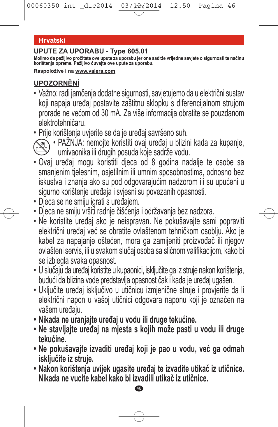 VALERA QUICK 24 User Manual | Page 44 / 74