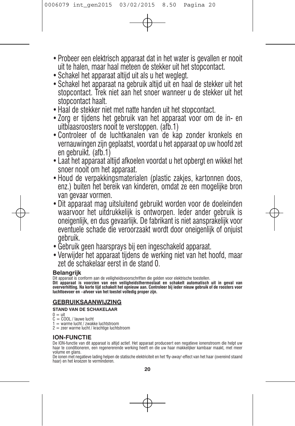 VALERA Swiss Ionic Comfort 600 W User Manual | Page 18 / 70