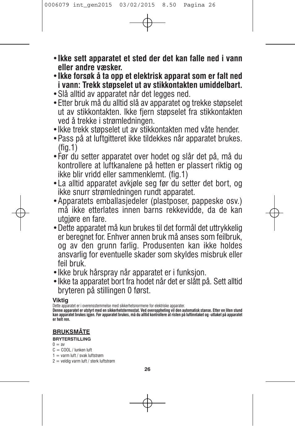 VALERA Swiss Ionic Comfort 600 W User Manual | Page 24 / 70