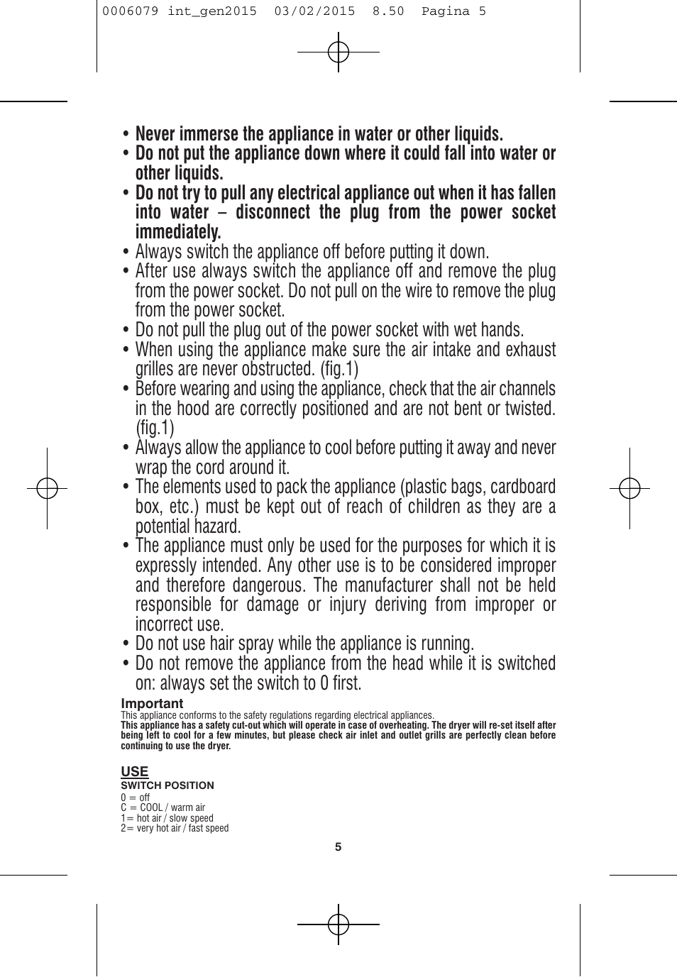 VALERA Swiss Ionic Comfort 600 W User Manual | Page 3 / 70