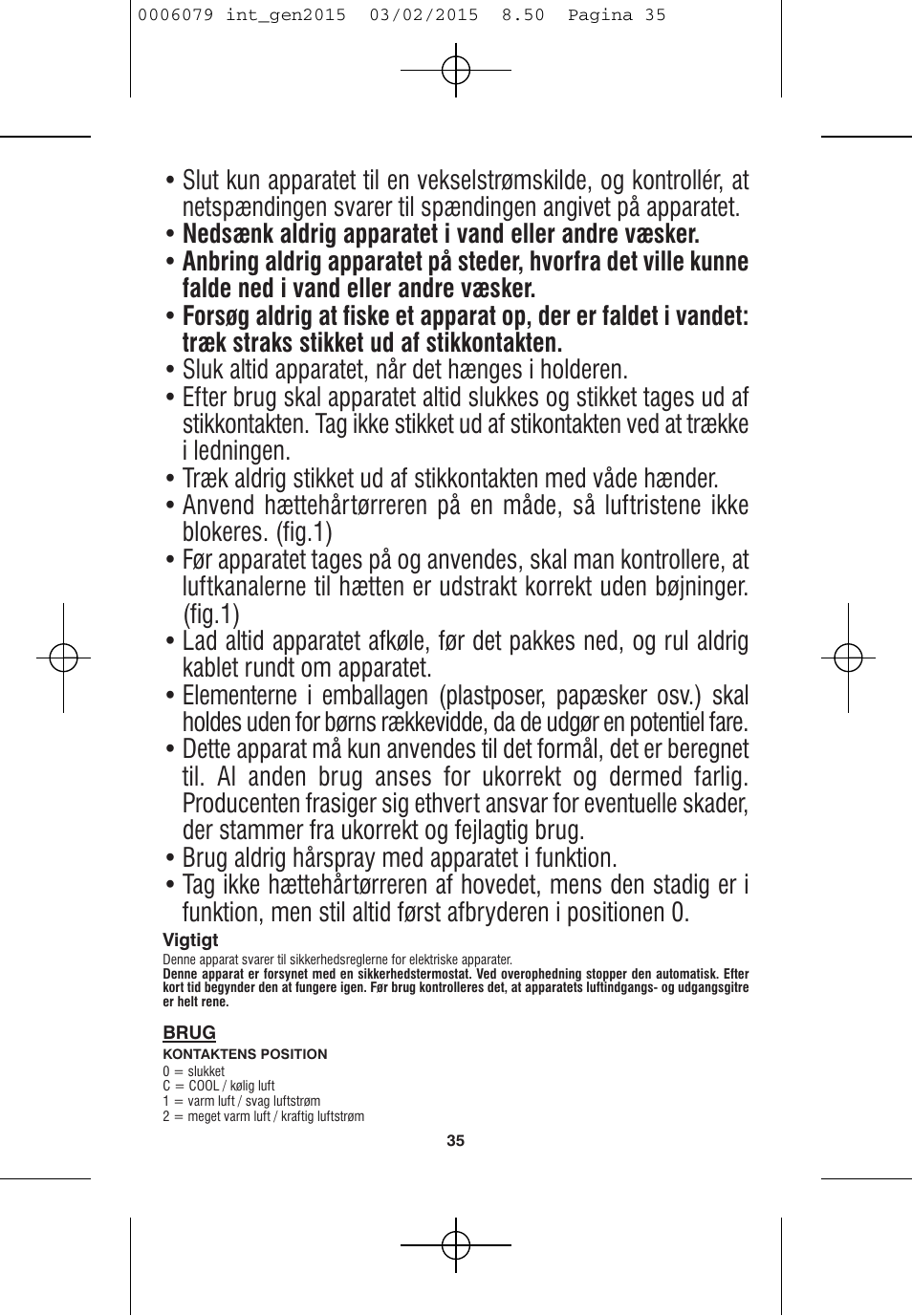 VALERA Swiss Ionic Comfort 600 W User Manual | Page 33 / 70