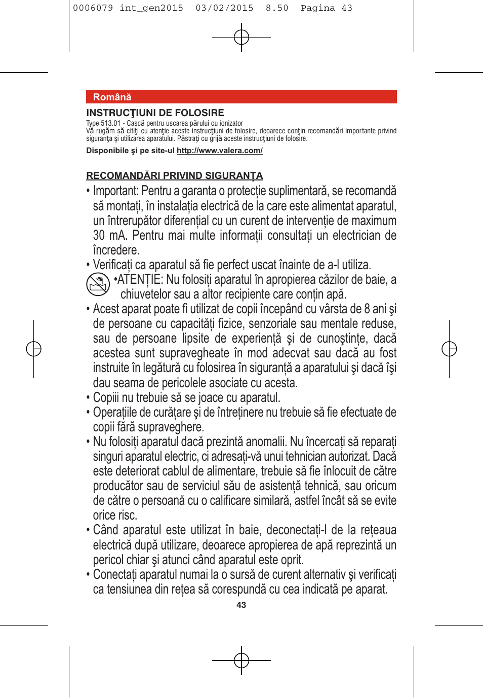 VALERA Swiss Ionic Comfort 600 W User Manual | Page 41 / 70