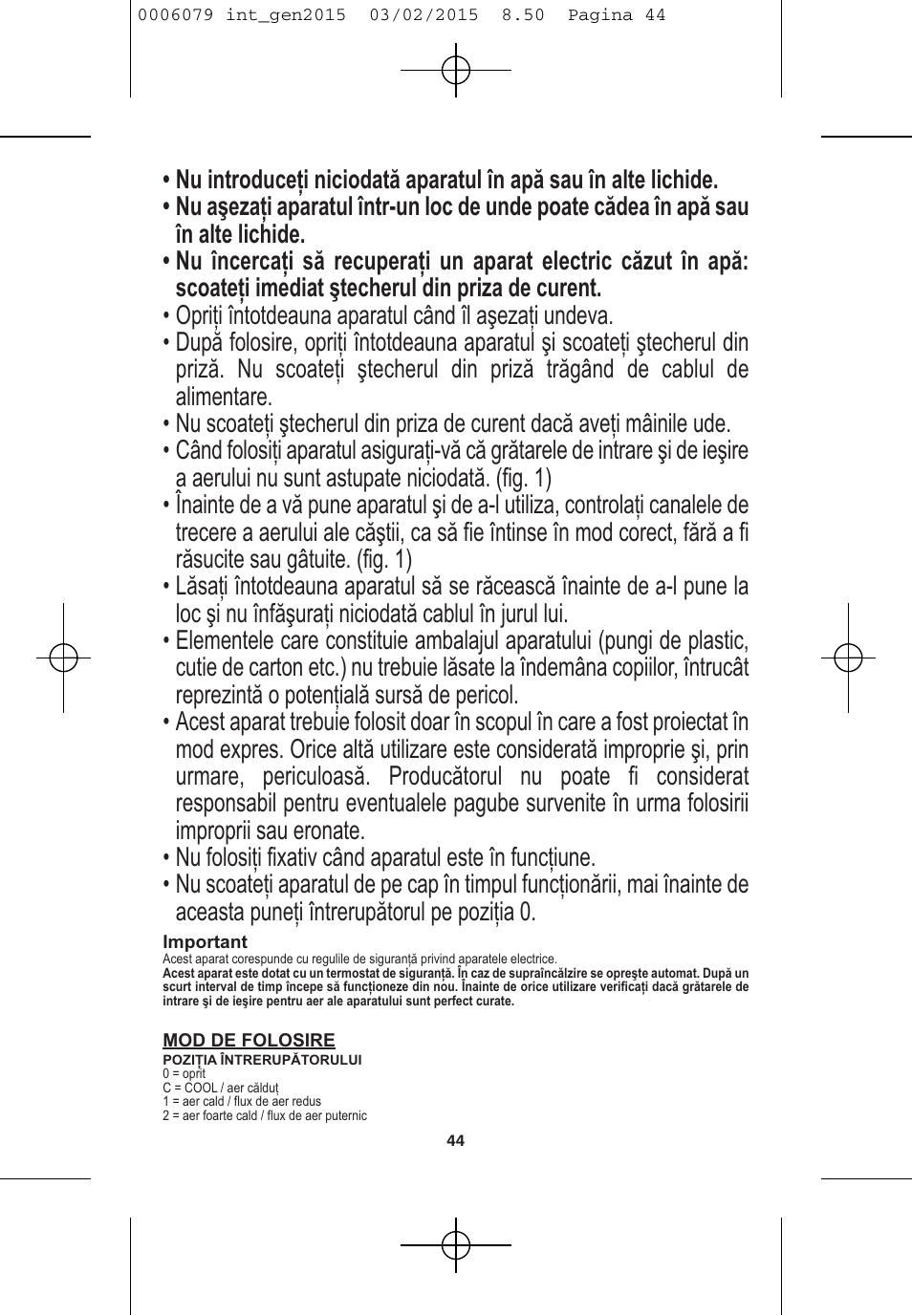 VALERA Swiss Ionic Comfort 600 W User Manual | Page 42 / 70