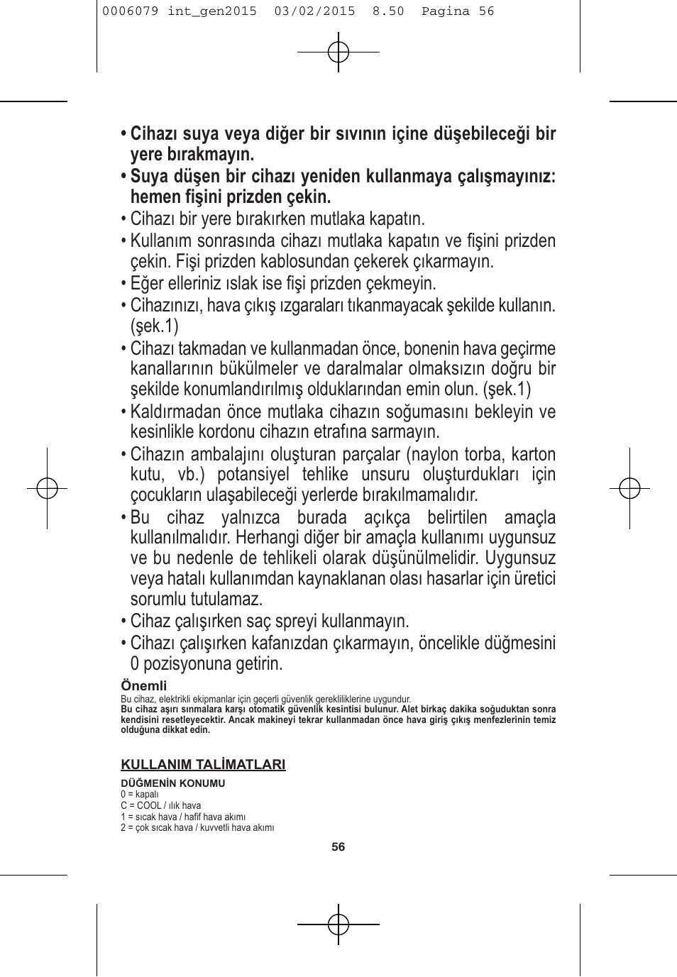 VALERA Swiss Ionic Comfort 600 W User Manual | Page 54 / 70