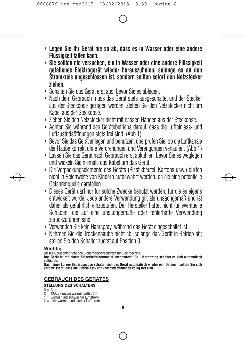 VALERA Swiss Ionic Comfort 600 W User Manual | Page 6 / 70