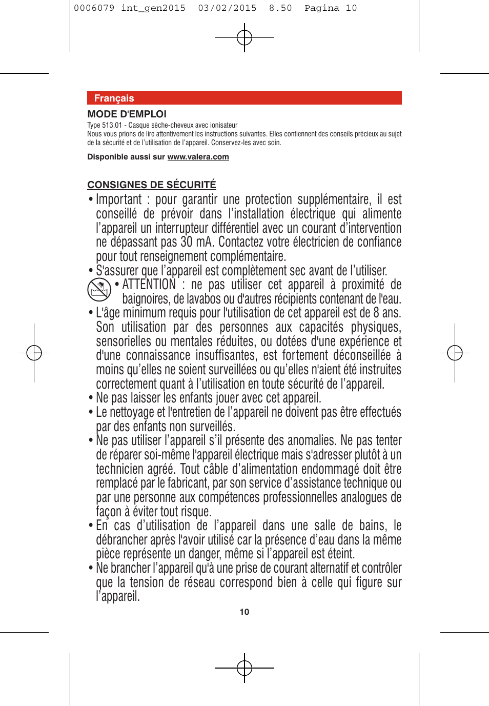 VALERA Swiss Ionic Comfort 600 W User Manual | Page 8 / 70