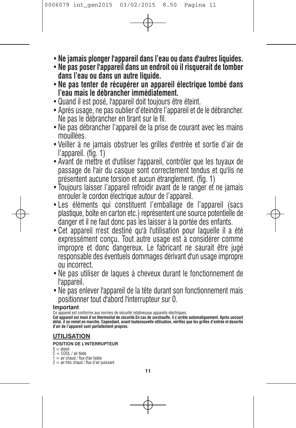 VALERA Swiss Ionic Comfort 600 W User Manual | Page 9 / 70