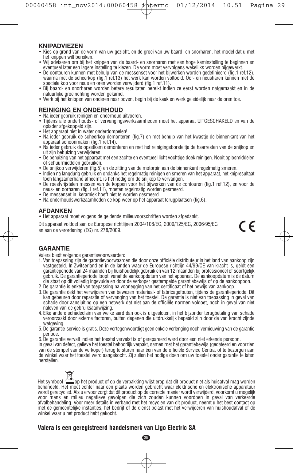 VALERA CONTOUR X CERAMIC User Manual | Page 25 / 98