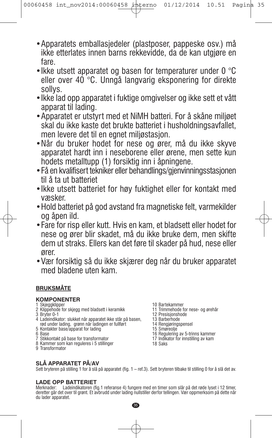 VALERA CONTOUR X CERAMIC User Manual | Page 31 / 98