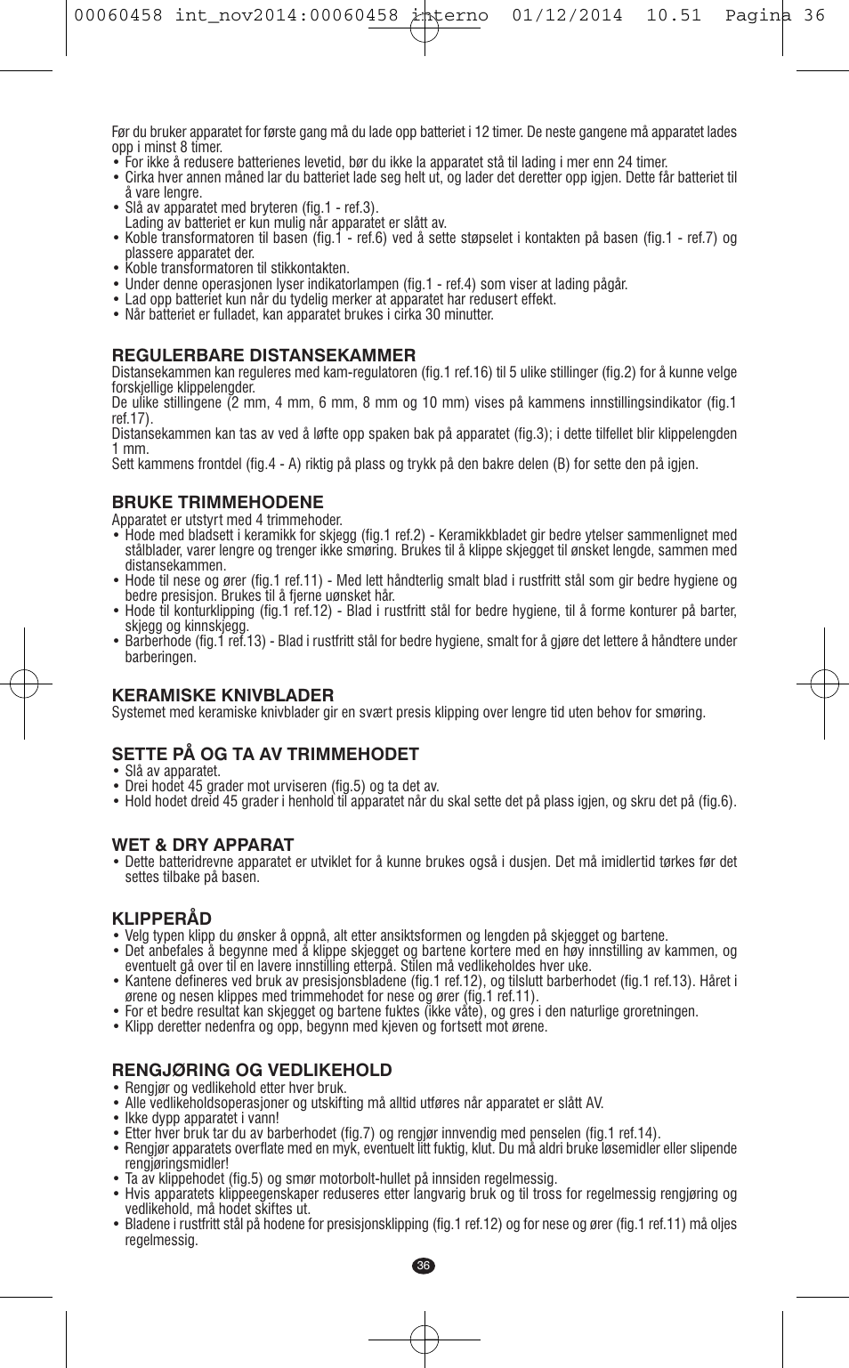 VALERA CONTOUR X CERAMIC User Manual | Page 32 / 98