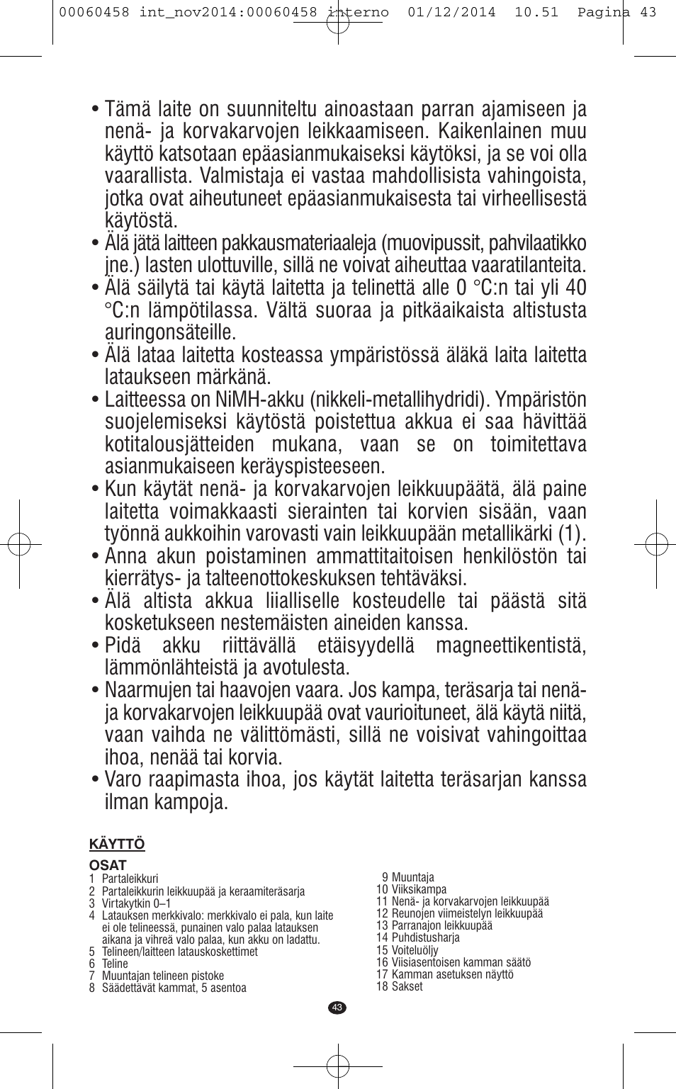VALERA CONTOUR X CERAMIC User Manual | Page 39 / 98