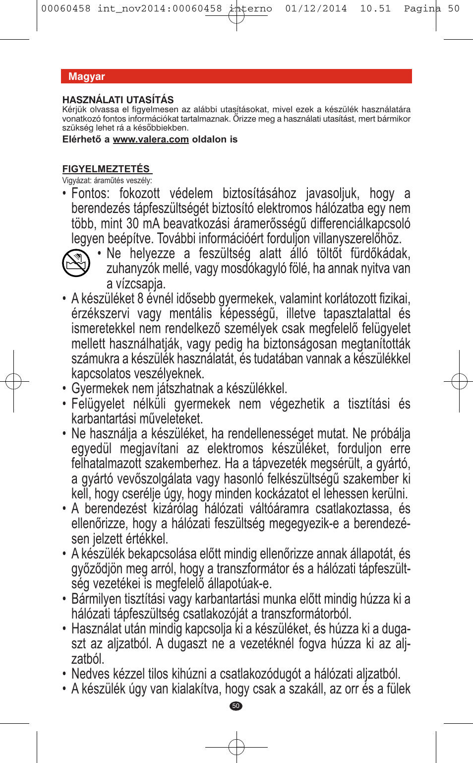 VALERA CONTOUR X CERAMIC User Manual | Page 46 / 98