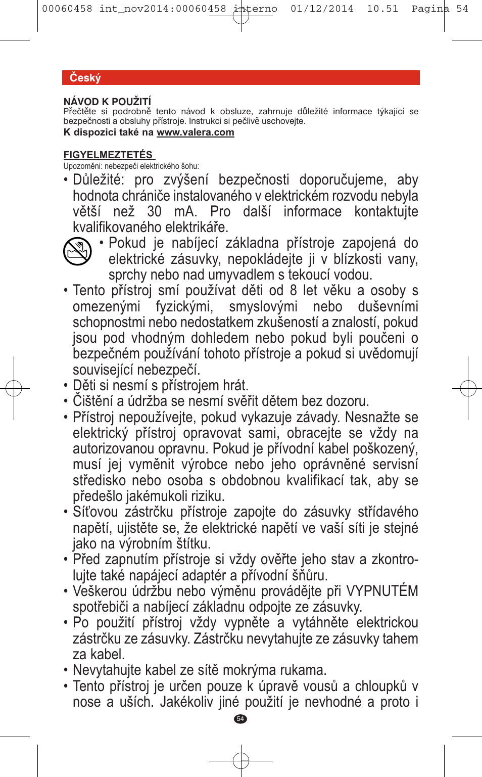 VALERA CONTOUR X CERAMIC User Manual | Page 50 / 98