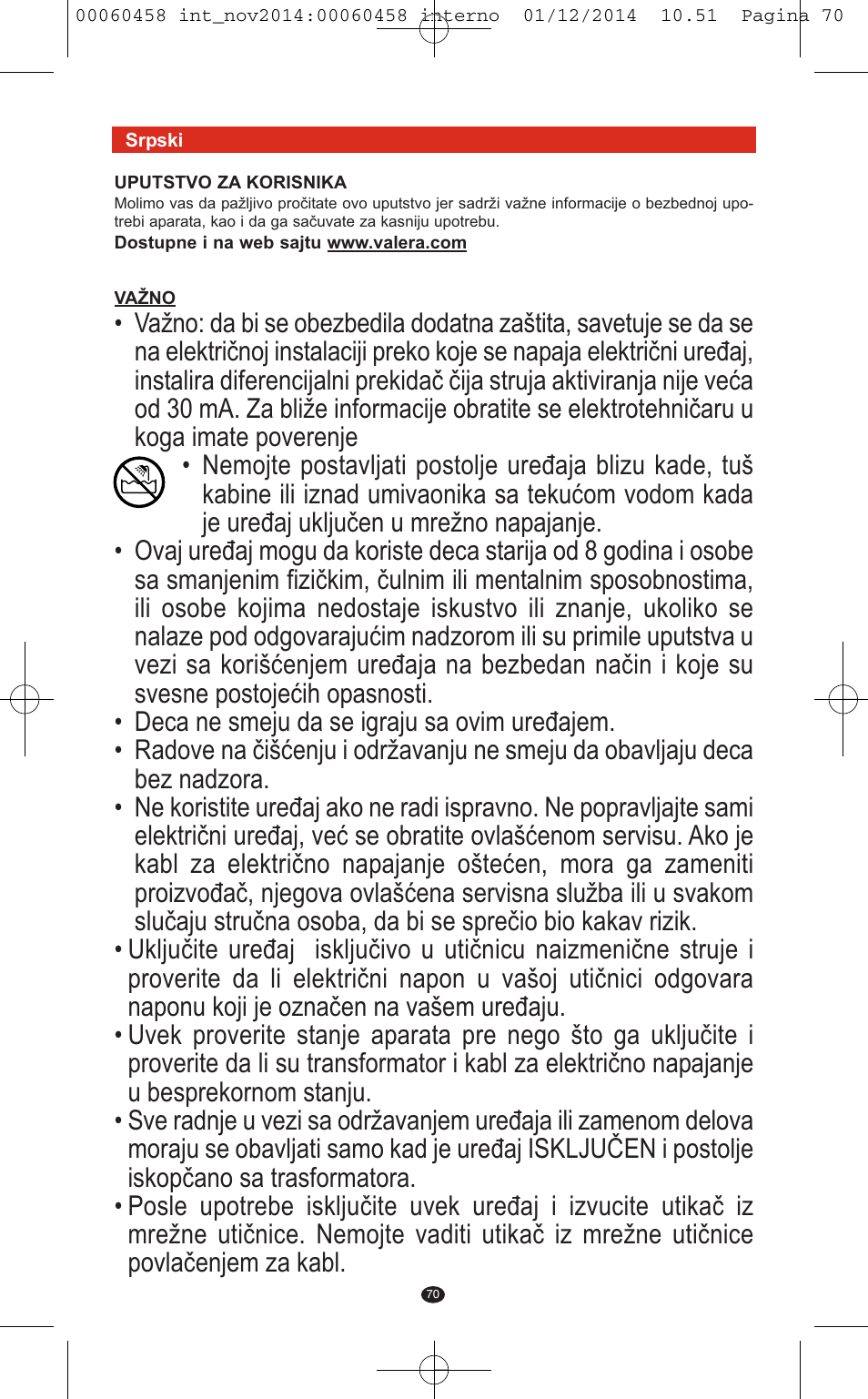VALERA CONTOUR X CERAMIC User Manual | Page 66 / 98