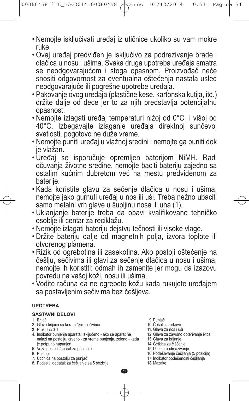 VALERA CONTOUR X CERAMIC User Manual | Page 67 / 98