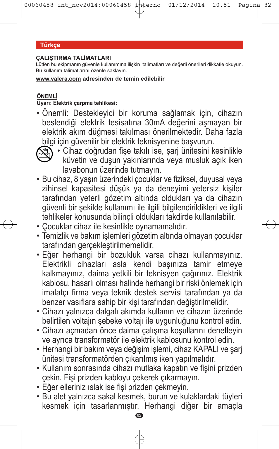 VALERA CONTOUR X CERAMIC User Manual | Page 78 / 98