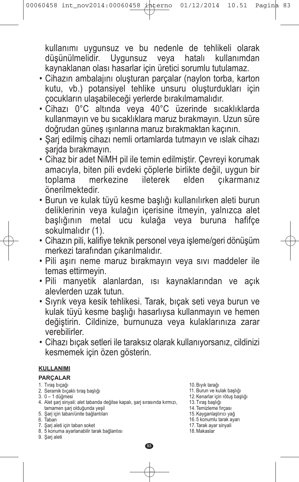 VALERA CONTOUR X CERAMIC User Manual | Page 79 / 98
