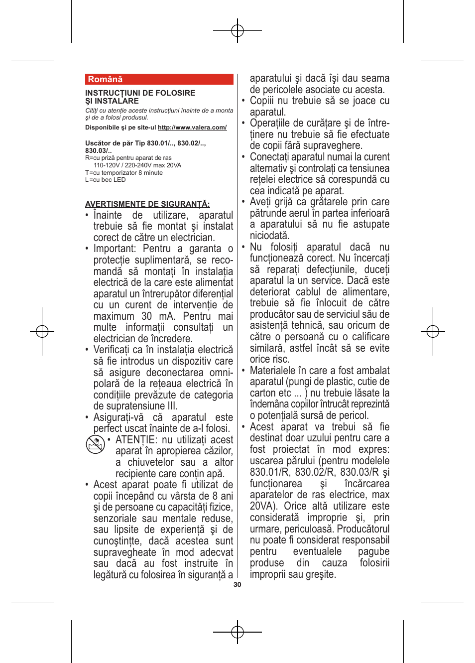 VALERA Hotello 1200 W User Manual | Page 28 / 54