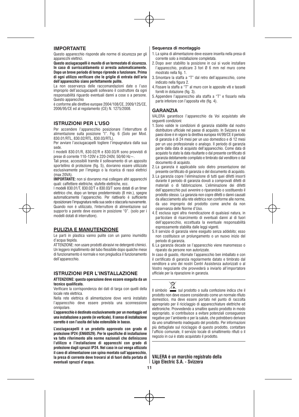 VALERA Hotello 1200 W User Manual | Page 9 / 54