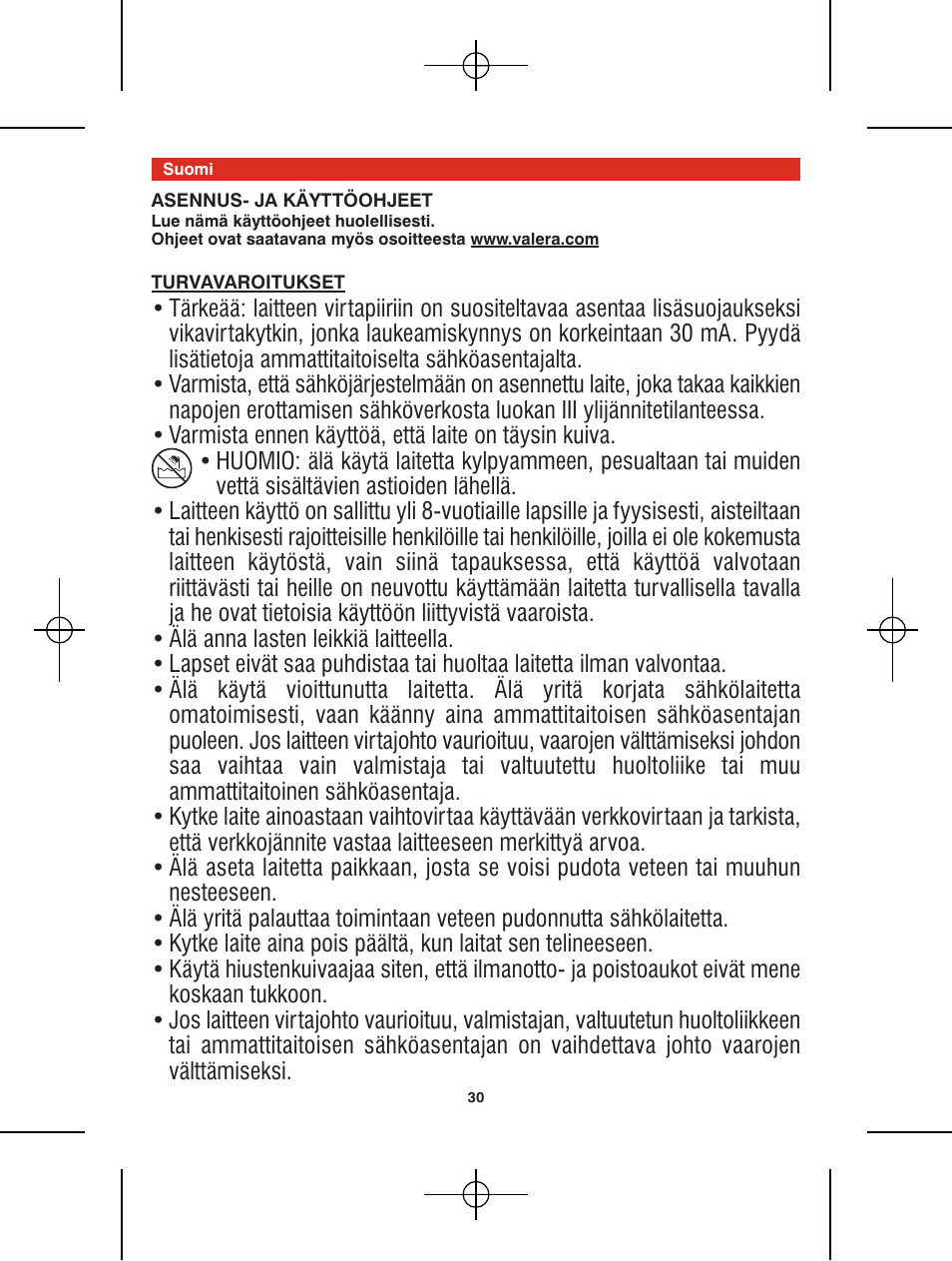 VALERA Premium 1600 Shaver 1600 W User Manual | Page 26 / 62