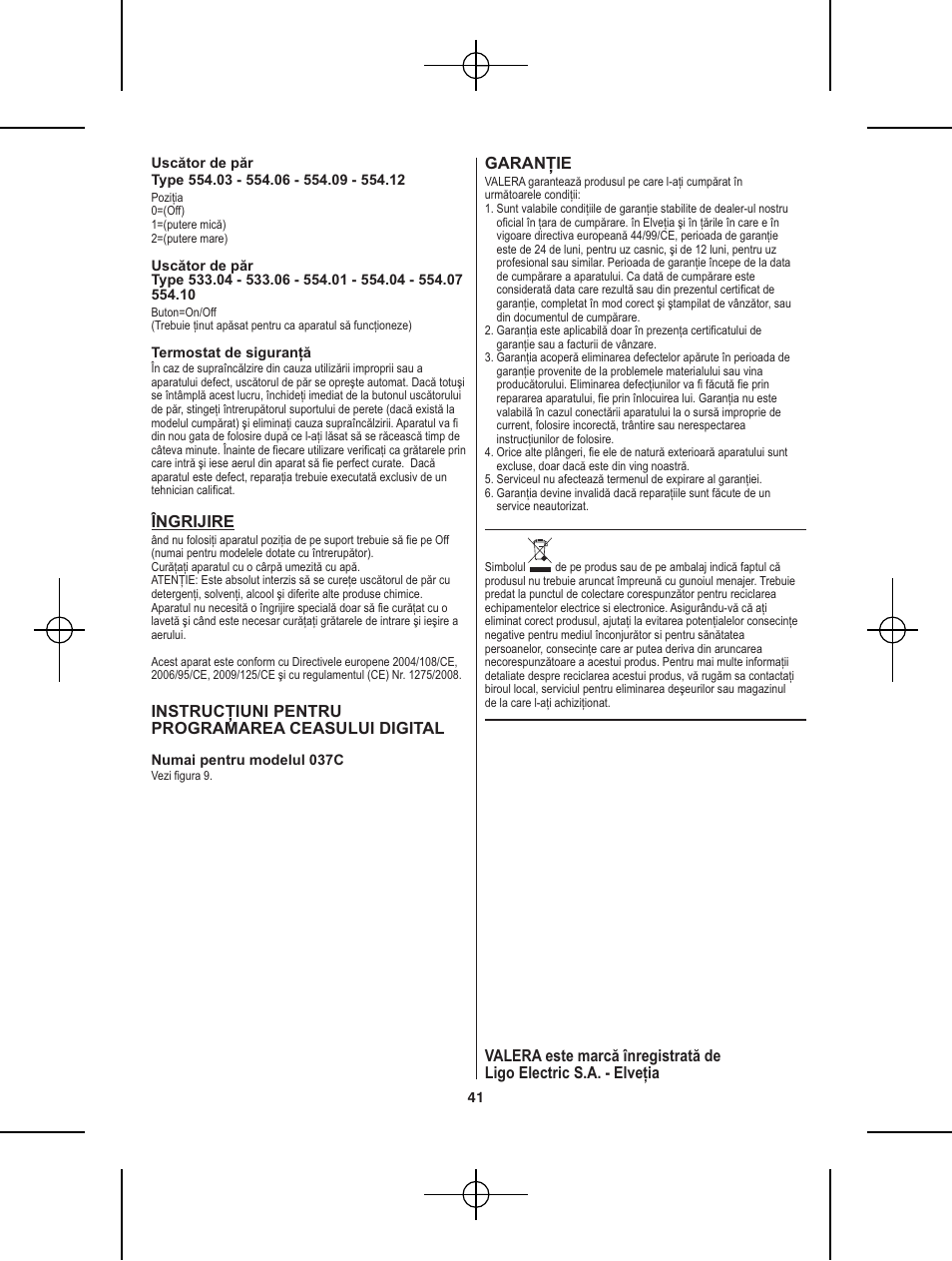 VALERA Premium 1600 Shaver 1600 W User Manual | Page 37 / 62