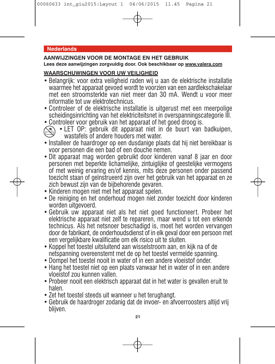 VALERA Premium 1600 Compact Super 1600 W User Manual | Page 17 / 74