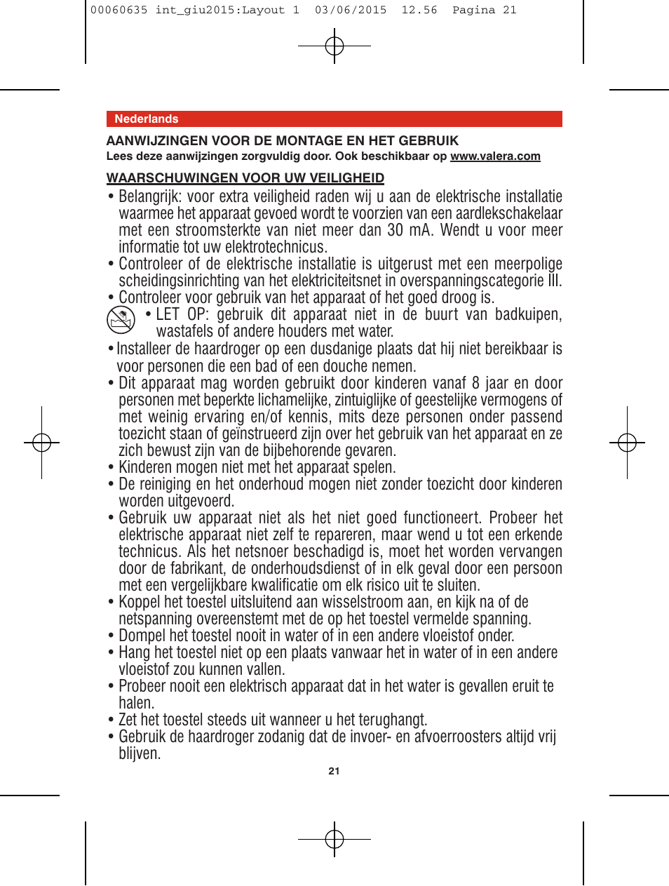 VALERA Excel 1875 Shaver 1875 W User Manual | Page 17 / 74
