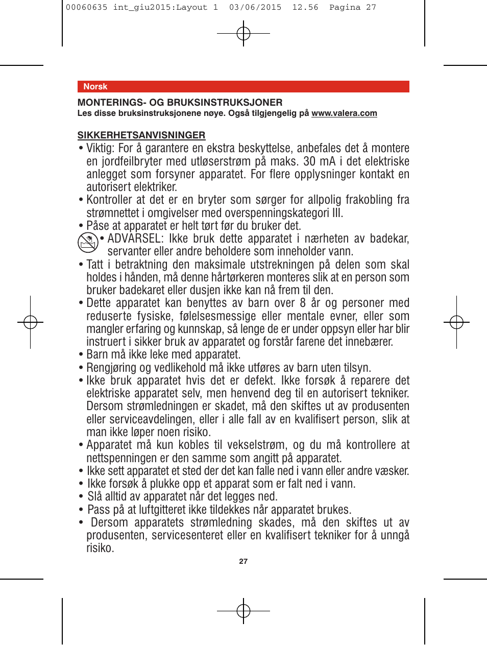 VALERA Excel 1875 Shaver 1875 W User Manual | Page 23 / 74