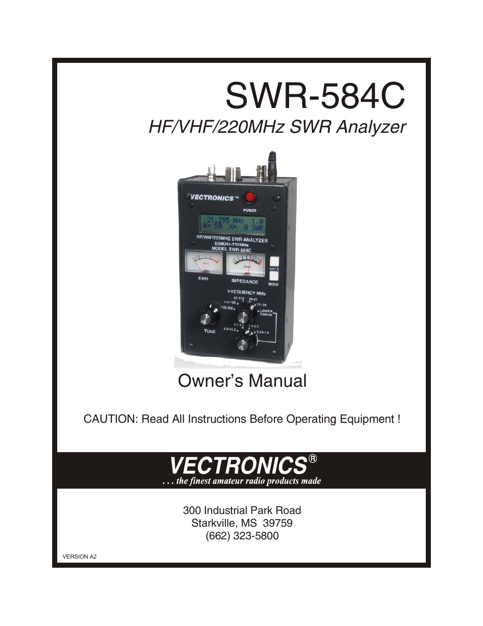 Vectronics SWR-584C User Manual | 28 pages