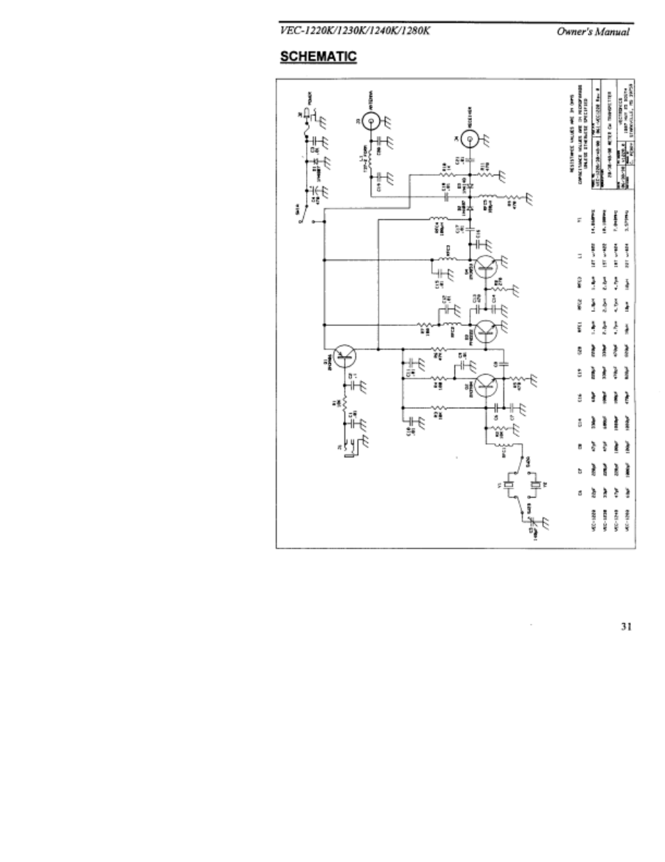 Vectronics VEC-1220K User Manual | Page 33 / 35