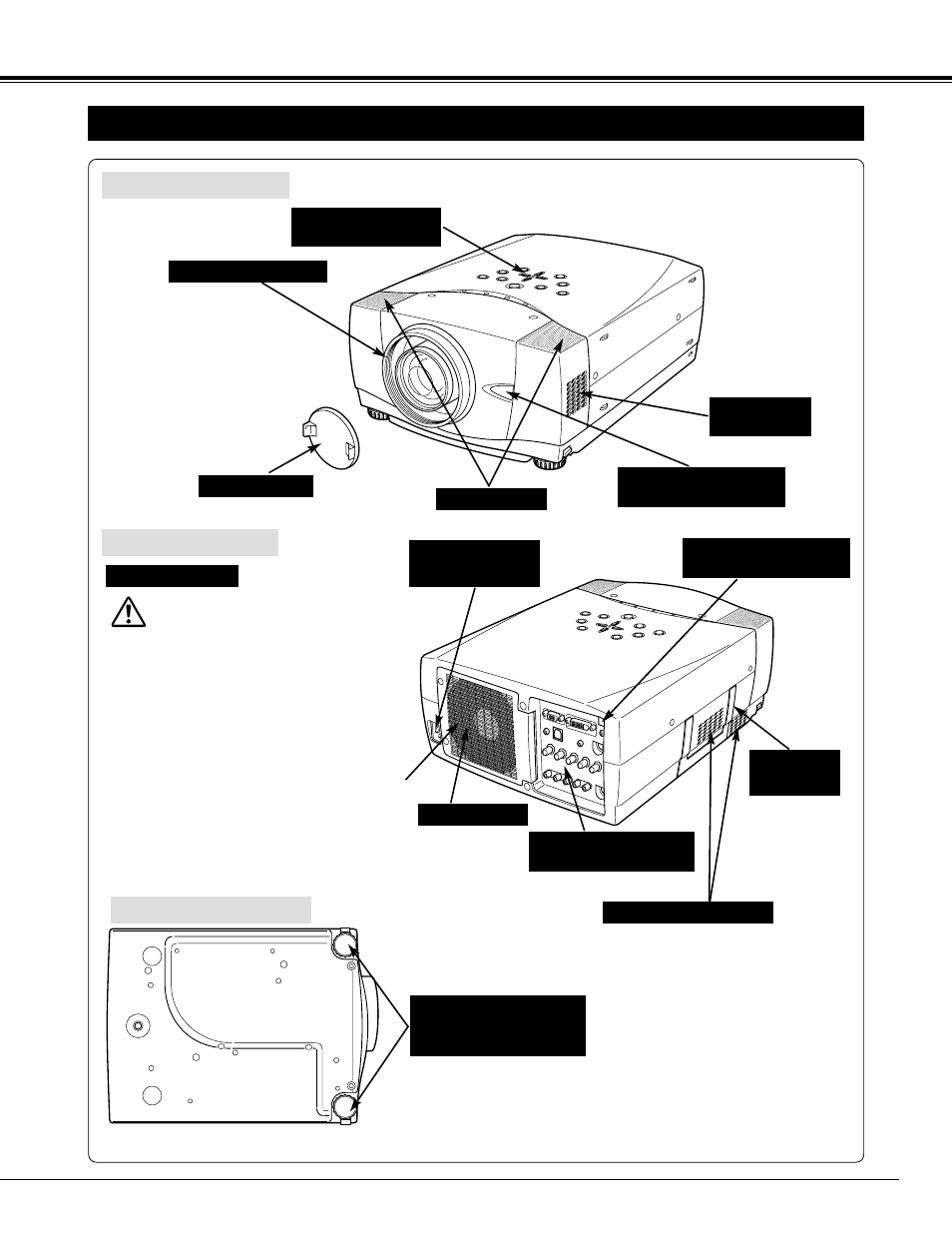 7preparation, Name of each part of projector | Christie Digital Systems 38-VIV202-01 User Manual | Page 7 / 44