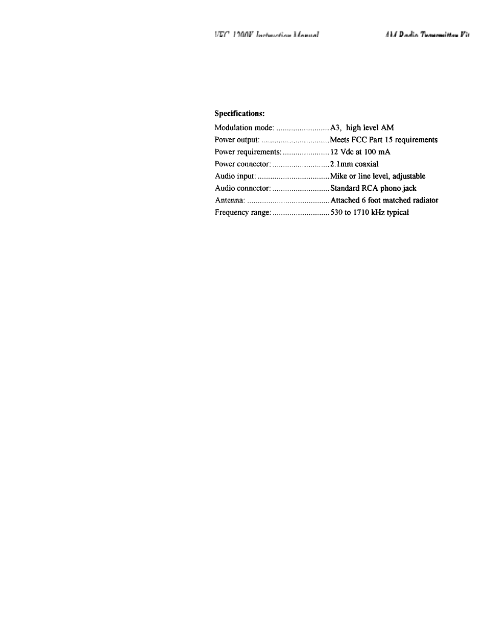 Vectronics VEC-1290K User Manual | Page 23 / 26