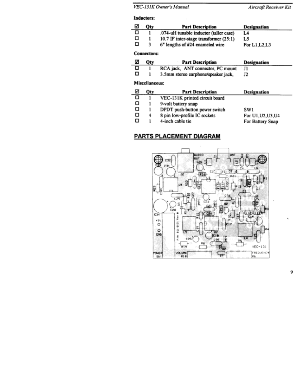 Vectronics VEC-131K User Manual | Page 11 / 35