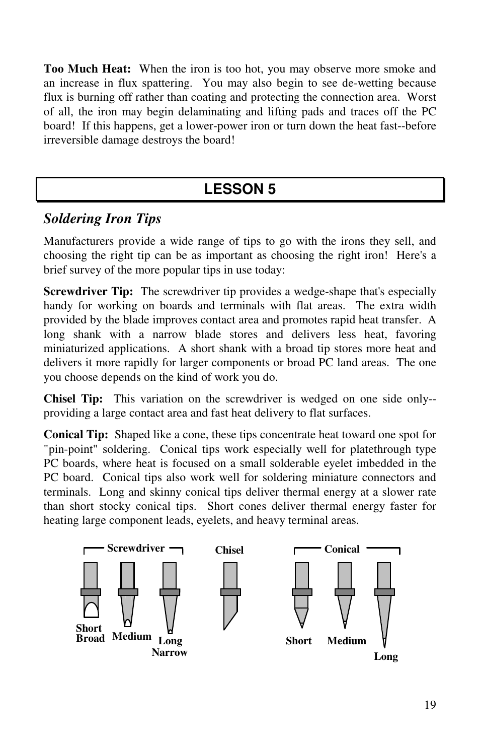 Lesson 5 soldering iron tips | Vectronics VEC-1500K User Manual | Page 24 / 68