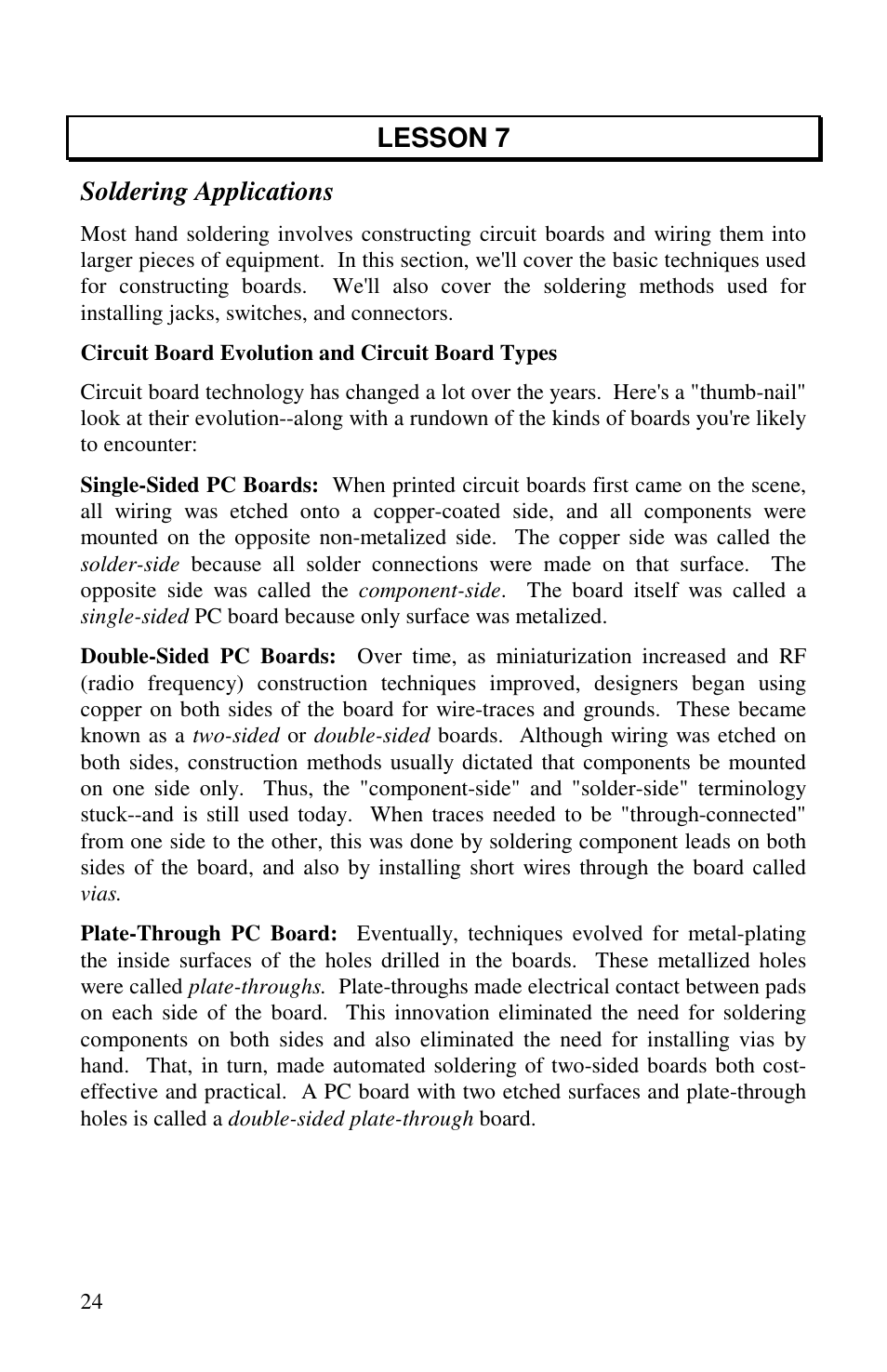 Lesson 7 soldering applications | Vectronics VEC-1500K User Manual | Page 29 / 68