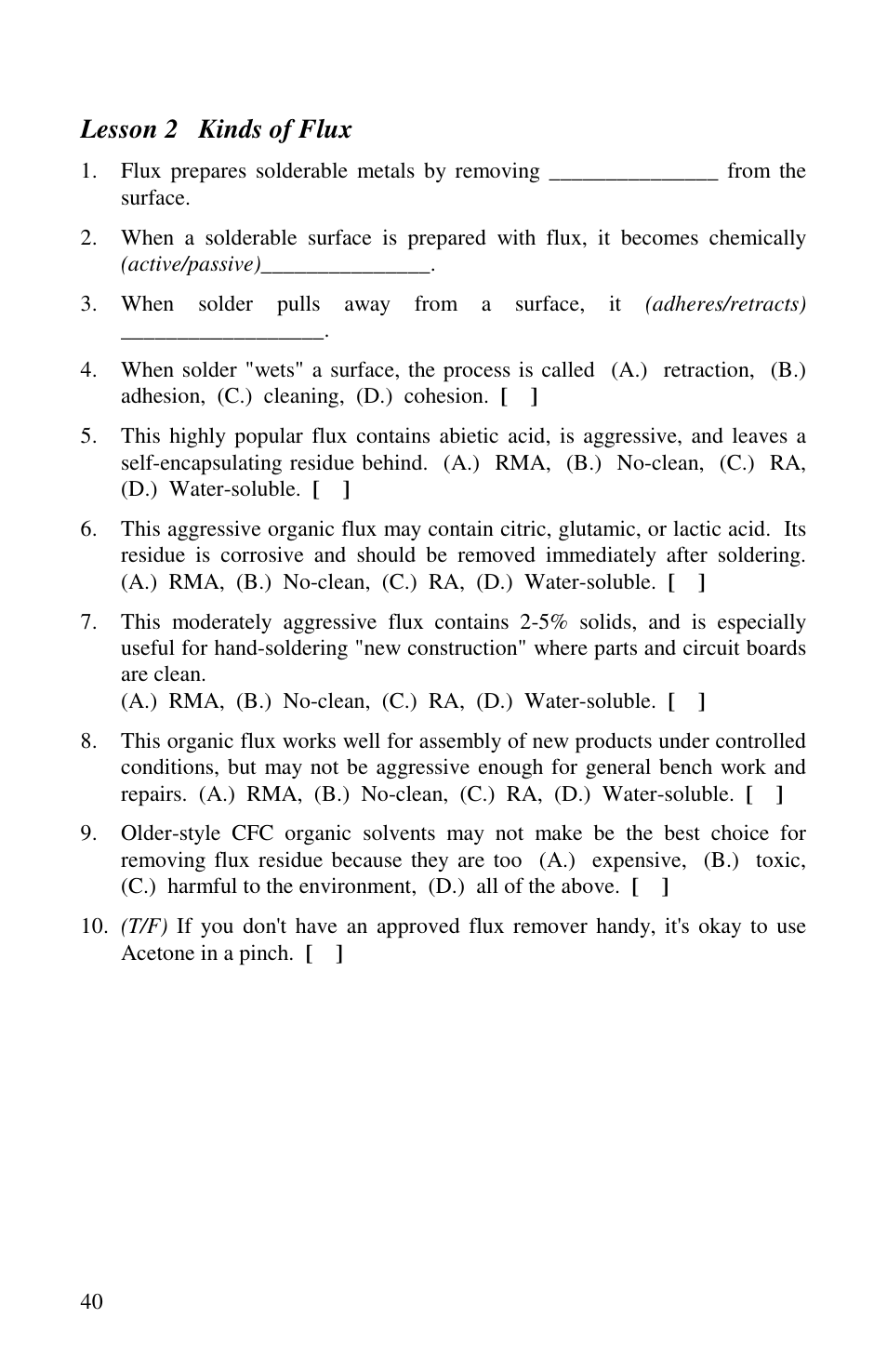 Lesson 2 kinds of flux | Vectronics VEC-1500K User Manual | Page 45 / 68