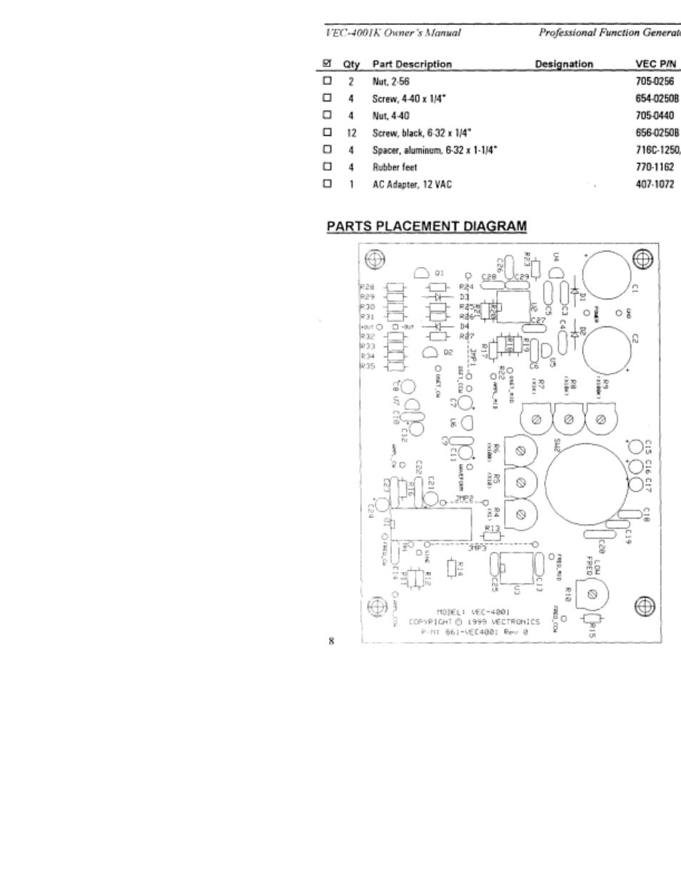 Vectronics VEC-4001K User Manual | Page 9 / 30