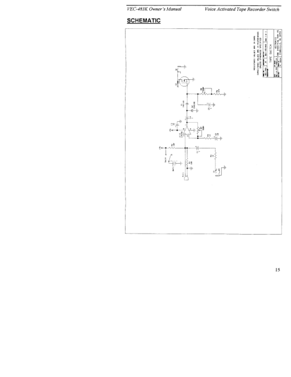 Vectronics VEC-483K User Manual | Page 15 / 17