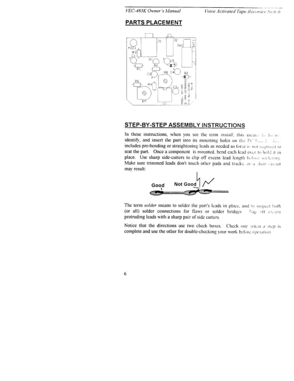 Vectronics VEC-483K User Manual | Page 6 / 17