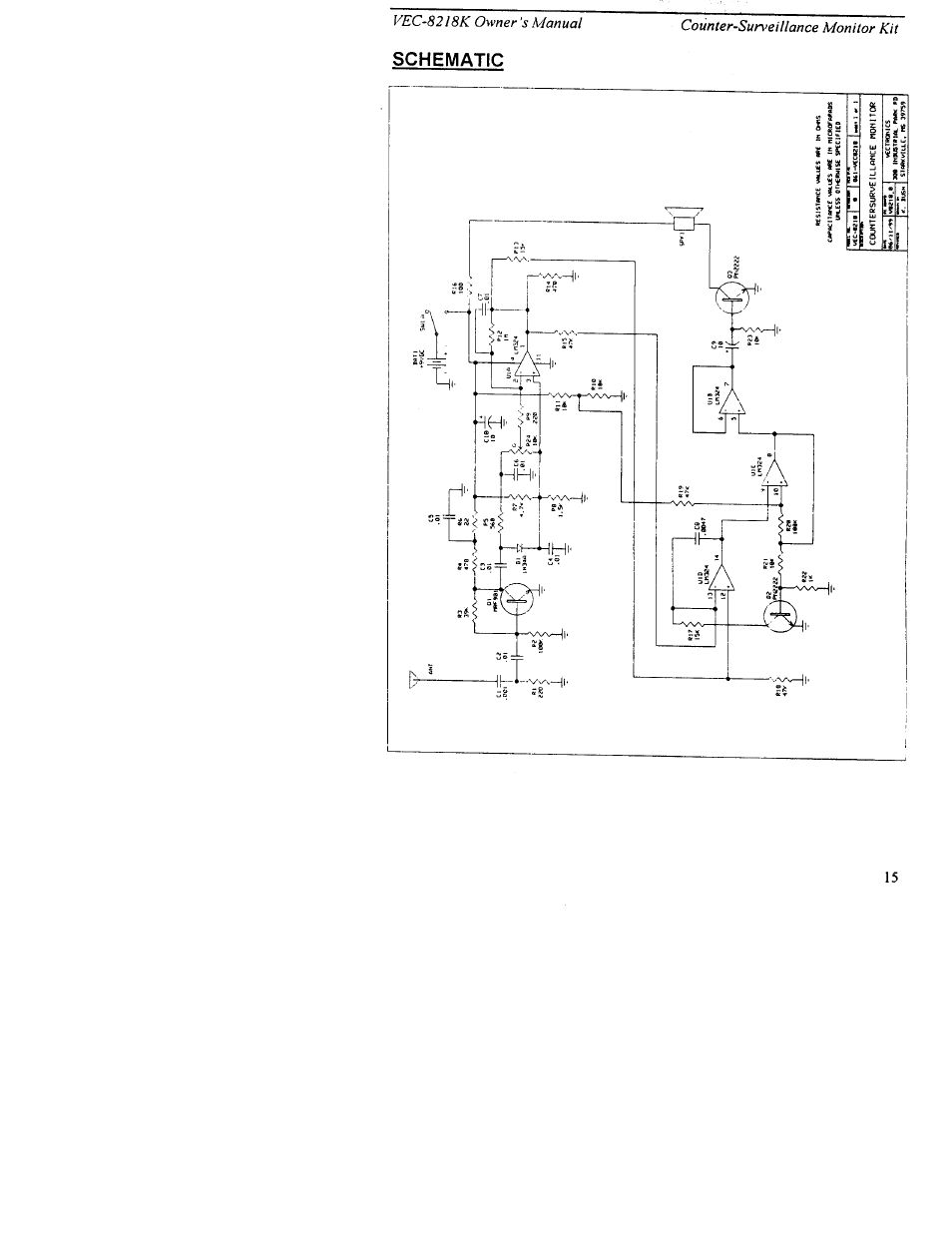 Vectronics VEC-8218K User Manual | Page 15 / 18